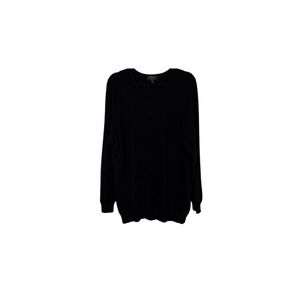 Charter Club Luxury 100% Cashmere Black Crewneck Sweater Women's 3X Cozy Classic